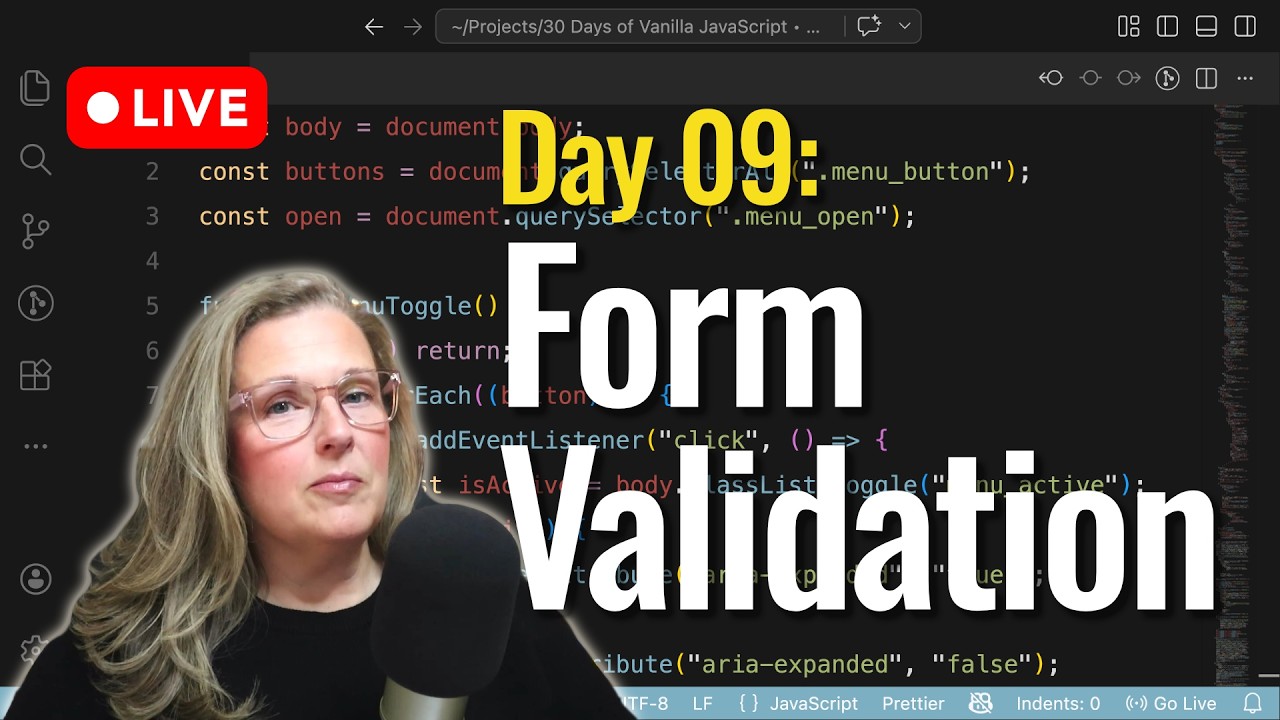 Build a Form w/ Client Side Validation | JavaScript (No Frameworks) Day ...