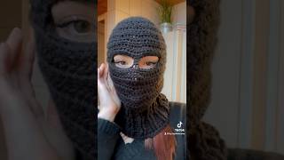 crochet a balaclava with me✨🖤 #crochet #crochetclothing #diy