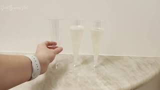 Oojami 100 Plastic Classic Champagne Disposable Flutes for Parties #amazonfinds #champagne