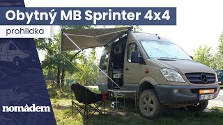 Svépomocí vyrobená obytná vestavba MB Sprinter 4x4