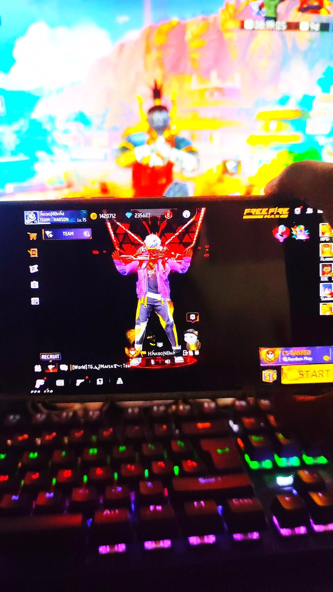 Ye toh Hakson bhai Ki I'd se Mobile Gameplay ? #freefire #haksonprogaming #dubaigaming #short