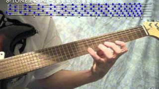 24-tone 8-equal scale dividing a diminished arpeggio in half