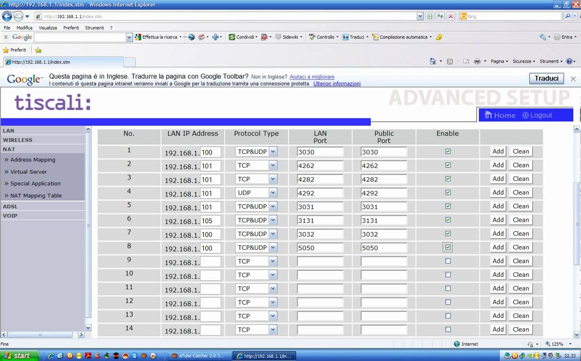 IMPOSTARE ROUTER TISCALI.wmv - YouTube