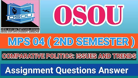 OSOU assignment exam।। osou assignment 2022 answers।। osou assignment questions answer MPS 04।।