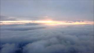 Красивый закат с самолета - Beautiful sunset from airplane