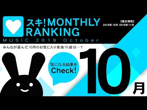 BEMANI Fan Site MUSIC 2019 October スキ! MONTHLY RANKING