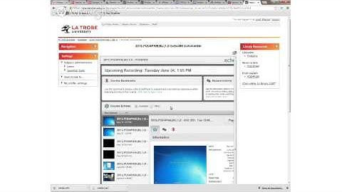 Finding a lecture recording on LTU Moodle