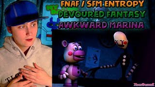 FNAF / SFM | Devoured Fantasy | Awkward Marina (Sim Gretina Remix) - Entropy | REACTION