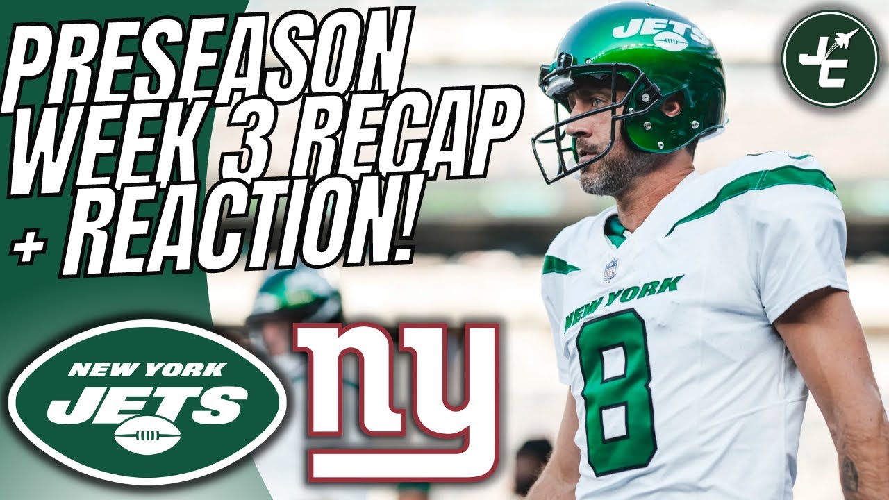 New York Jets vs New York Giants RECAP + REACTION | Aaron Rodgers DEBUT ...