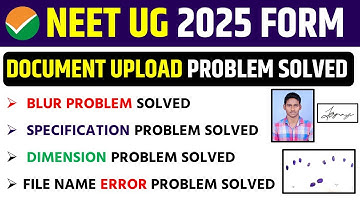 NEET 2025 Document Upload Blur Problem Solution 😍||Photo/Postcard Photo/Signature/Fingerprint