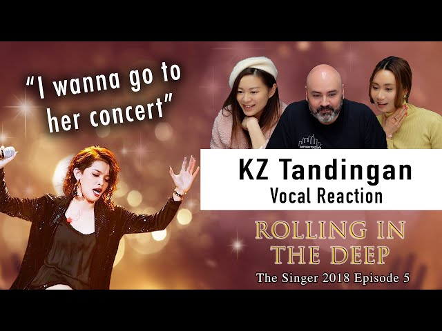 KZ Tandingan Reaction Rolling in the Deep (The Singer 2018 Episode 5)  – Vocal Coach Reacts class=