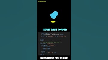 Animated Heart Page Loader Using Html Css #html #css #htmltutorial #shorts
