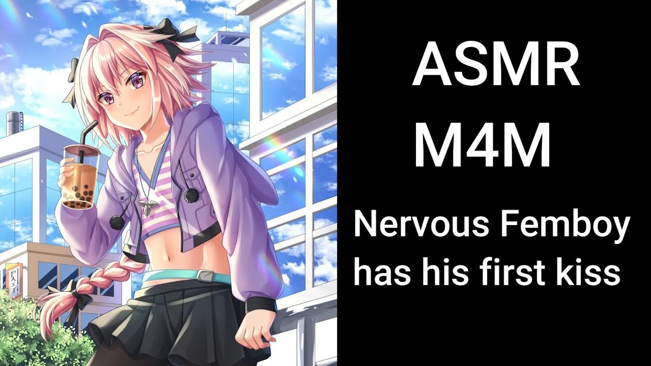 ASMR M4M nervous femboy has his first kiss
