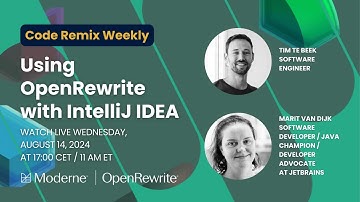 Code Remix Weekly🔁 | Using OpenRewrite with IntelliJ IDEA