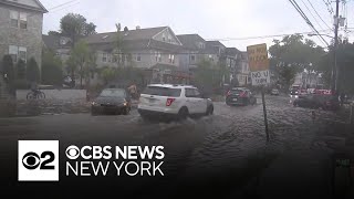 Heavy rain floods Elizabeth, N.J., streets
