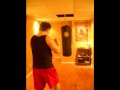 SB - with Shawn training in the basement at my place