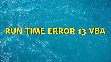run time error 13 VBA