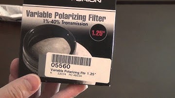 Orion Shorty 2x Barlow & Variable Polarizing Filter Unboxing