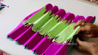 How to make tissue paper flower  Giant tissue paper flower making tutorial, easy method