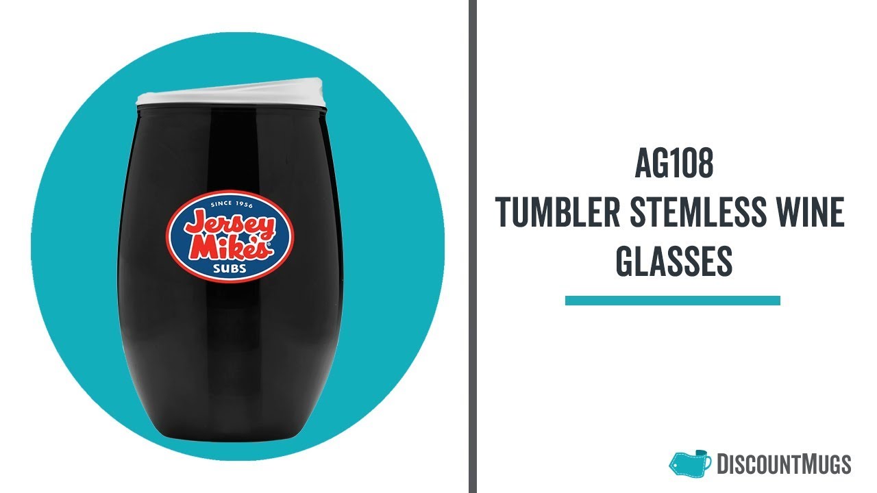 Printed 16 oz. Tumbler Stemless Wine Glasses