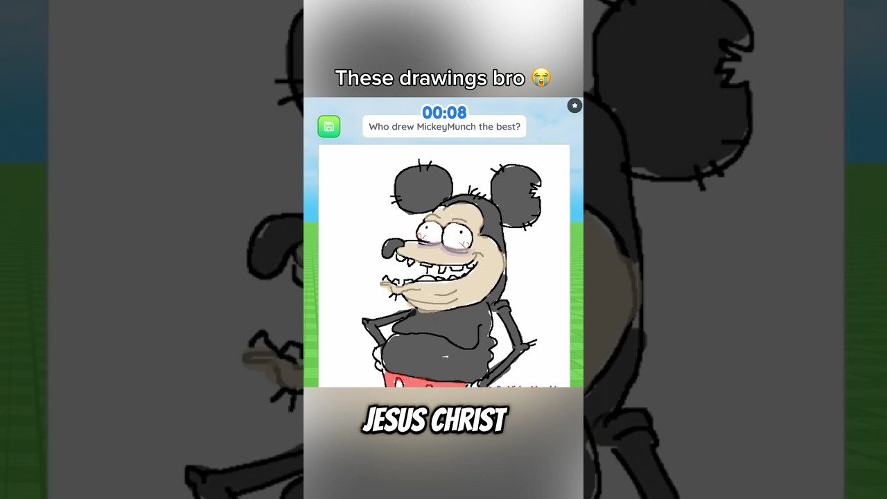 MICKEY plays DRAW ME AGAIN ✏️😭 #roblox #funny