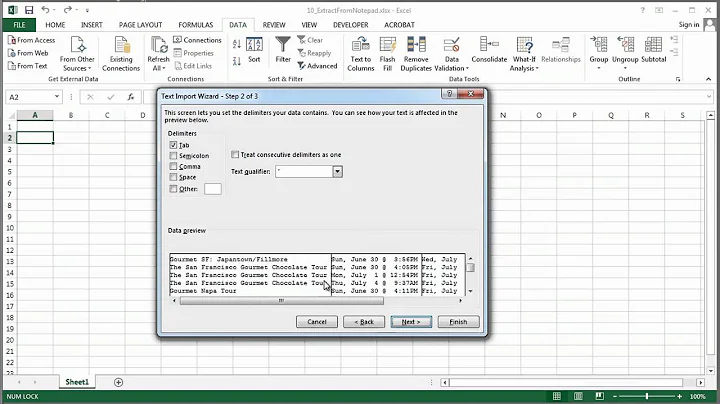 How to Extract Information From Notepad to Excel : MS Excel Tips