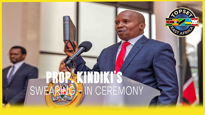 LIVE!! Prof. Kithure Kindiki's Swearing-in as Kenya's Deputy President at KICC! TOPSET EAST AFRICA