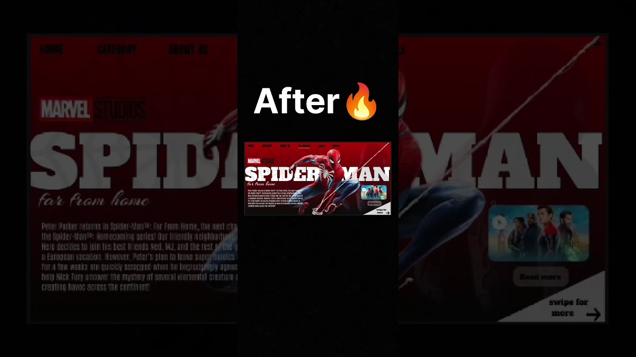 "Spider-Man Webpage Design | Figma UI/UX Design Showcase"