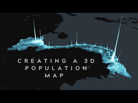 Create a 3D population map of ANYWHERE in the world