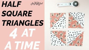 Half Square Triangles 4 at a time | Quilting 101 Cheat Sheet