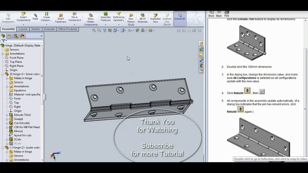 solidworks advanced design hinge download