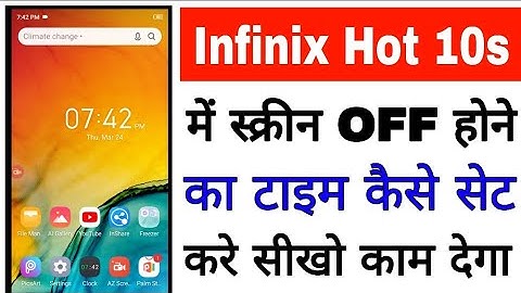 infinix Hot 10s me screen timeout kaise set kare।। how to set screen timeout in infinix Hot 10s