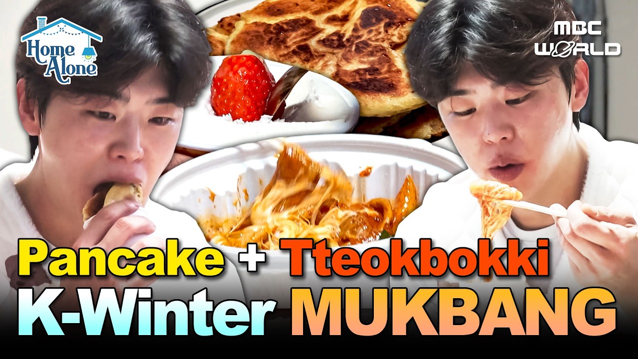 [Sub] Korean Winter Food Mukbang🍦 | Hotteok, Tteokbokki & Ice Cream #Mukbang