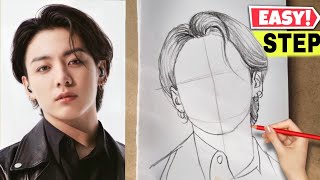 How to draw BTS Jungkook drawing || BTS Jungkook drawing