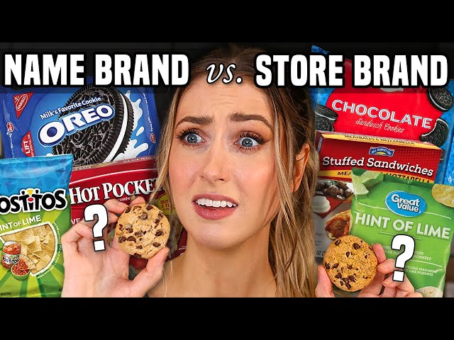 Can We Find The Name Brand Challenge? (REAL vs. FAKE) *TASTE TEST* 