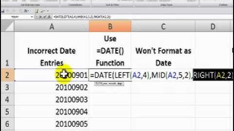Use Text to Columns in Excel to Correct Date Entries