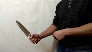 Как крутить нож: смена хвата одной рукой