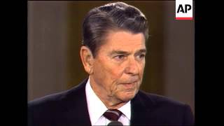 President Ronald Reagan Holds A News Conference And Takes Question On The Iran Arms And Contra Aid C