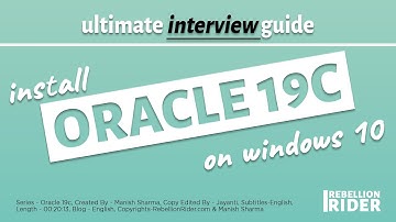 How To Install Oracle Database 19c on Windows 10 by Manish Sharma