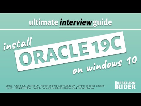 How To Install Oracle Database 19c on Windows 10 by Manish Sharma