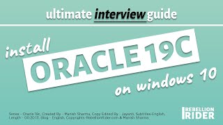 how to install oracle database 19c on windows 10 by manish sharma