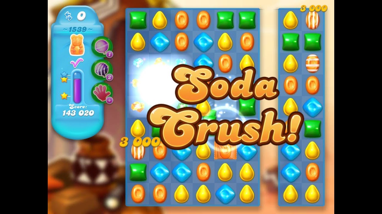 Candy Crush Soda Saga Level 1539 (No boosters) YouTube