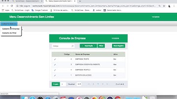 Scriptcase 04 - Criando Menu em Barra e Arvore