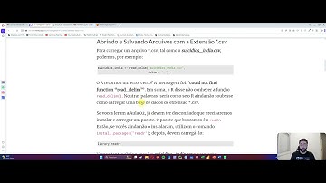 Aula Assíncrona 003 - Carregando e Salvando Bases de Dados no R