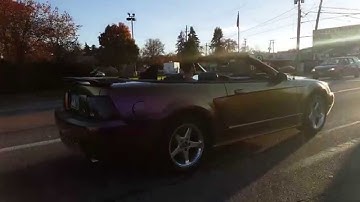 Plasti dipped Mustang GT convertible Bassani x pipe exhaust