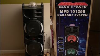 Max Power Gametime Portable Bluetooth Karaoke Speaker