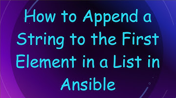 How to Append a String to the First Element in a List in Ansible