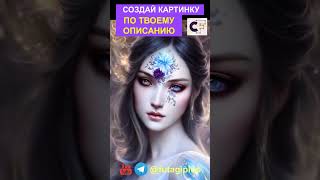 РИСУНОК НА ЛИЦЕ ДЕВУШКИ от НЕЙРОСЕТИ ПРОБУЙ СГЕНЕРИТЬ ТАКУЮ КАРТИНКУ #shorts