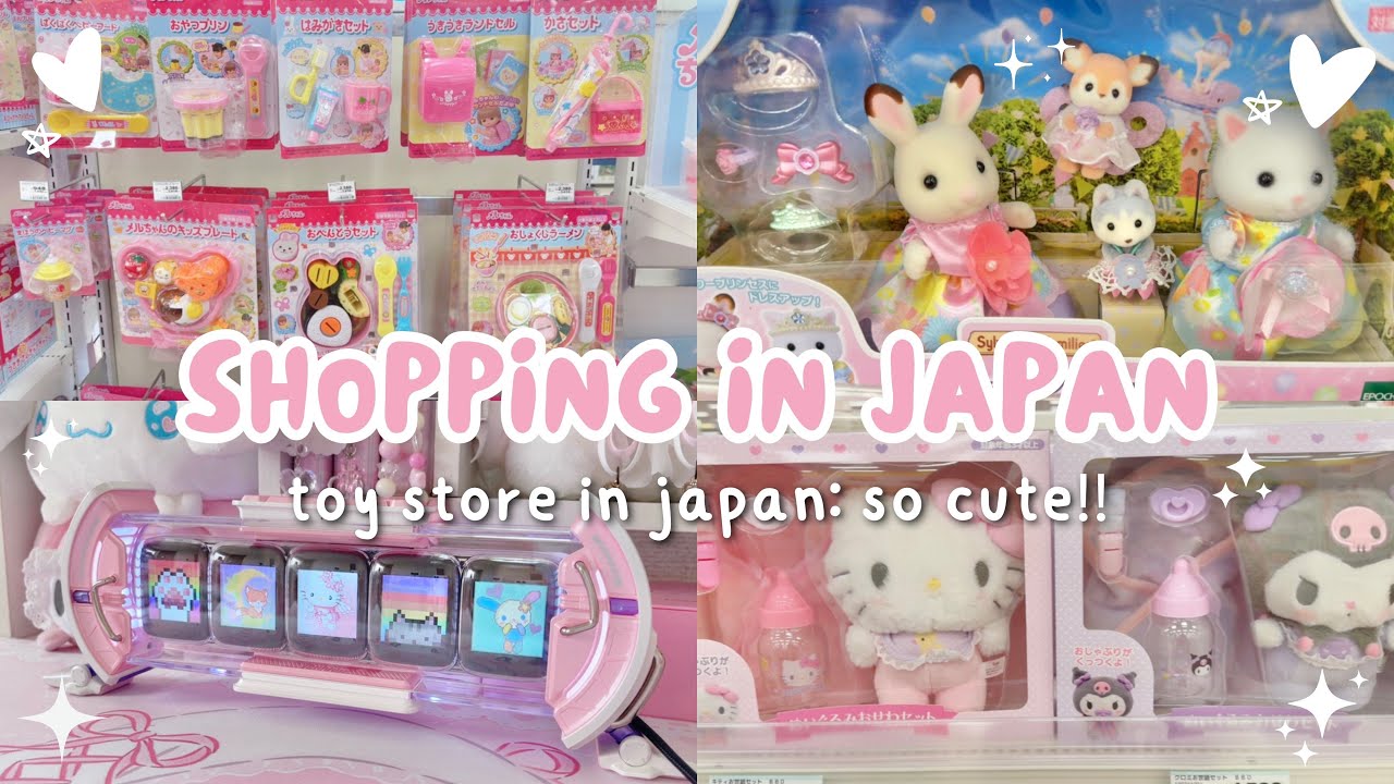 japan vlog 🛒💗 inside a toy store: cute toys, sanrio, sylvanian families, tamagotchi, etc ♡