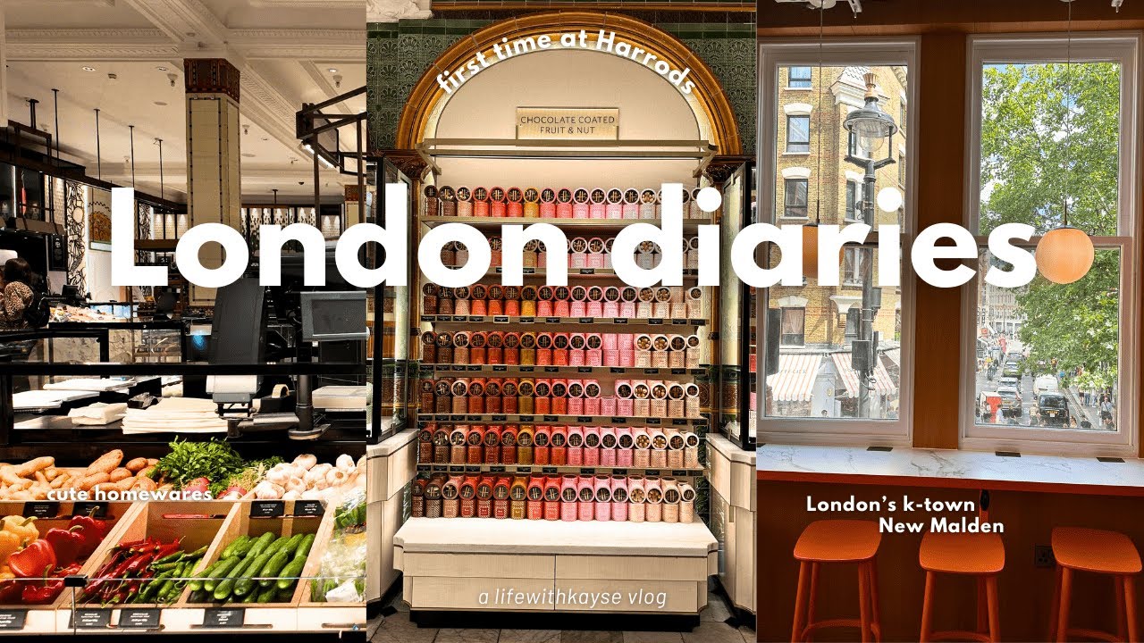 London diaries | visiting New Malden k-town🍲 cute homeware finds🏡 my first Harrods adventure👑✨